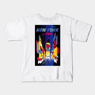 Vintage Travel Poster USA New York Kids T-Shirt